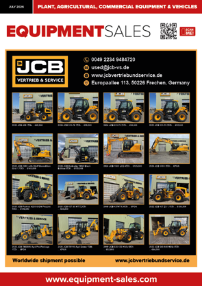Equipment Sales Magazine July 2026 Front Cover 1